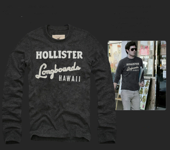 Hollister Hombres De Cuello Redondo Largo Remera HCO3800